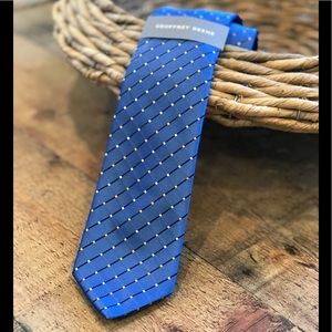 Geoffrey Beene Blue Tie with Yellow/White Dots
